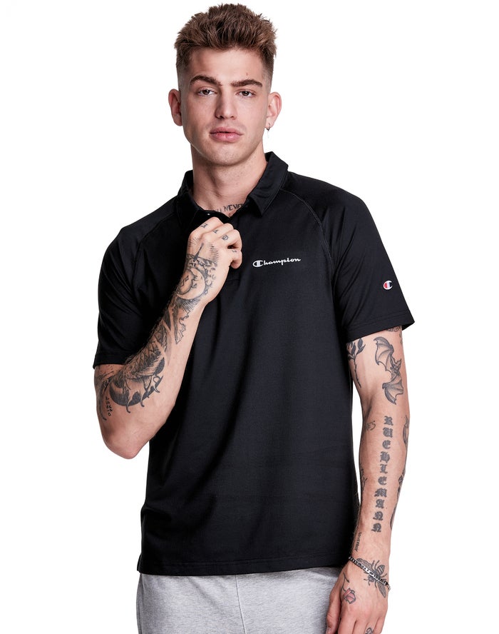 Camiseta Champion Hombre - Sport Polo ( Negras ) 8916350-GB